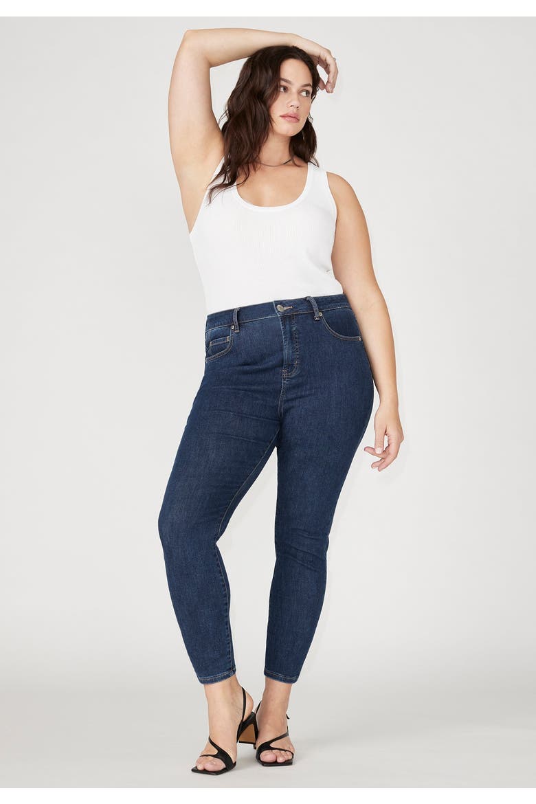 The Morgan Super Stretch Skinny Leg Jean, Alternate, color, INDIGO RINSE