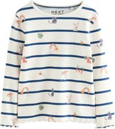 NEXT Kids' Stripe Long Sleeve Cotton T-Shirt