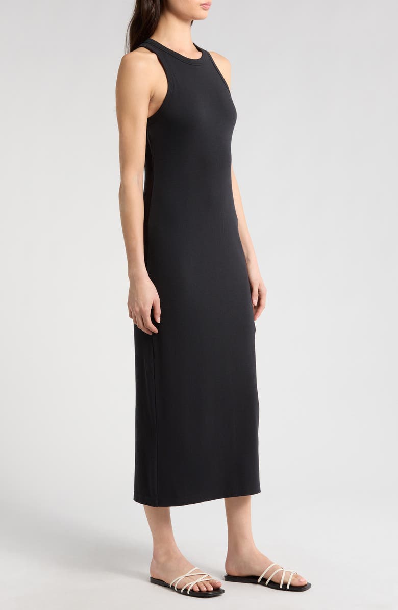 Marine Layer Lexi Rib Sun-In Maxi Tank Dress, Alternate, color, Black