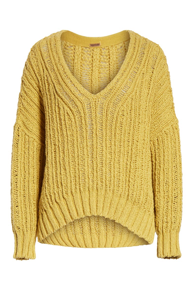 Infinite V-Neck Sweater, Alternate, color, CHARTREUSE