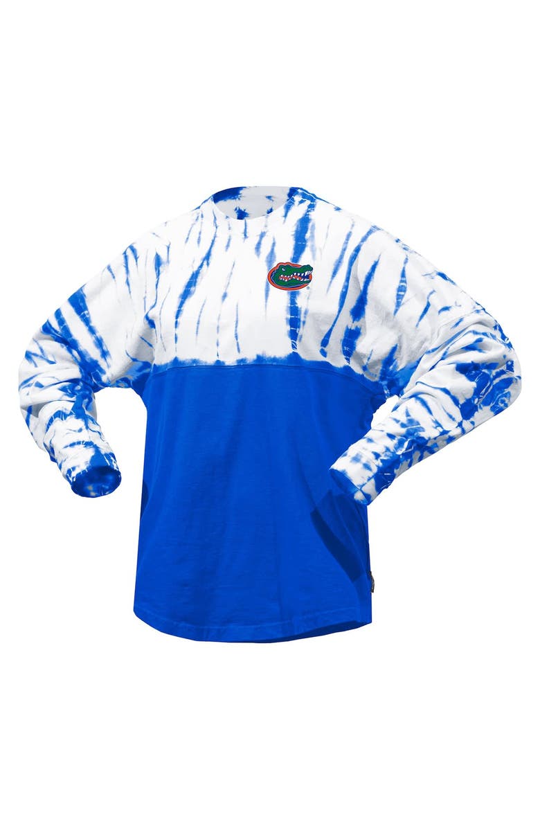 SPIRIT JERSEY Women's Royal Florida Gators Tie-Dye Long Sleeve Jersey T-Shirt, Alternate, color, Royal