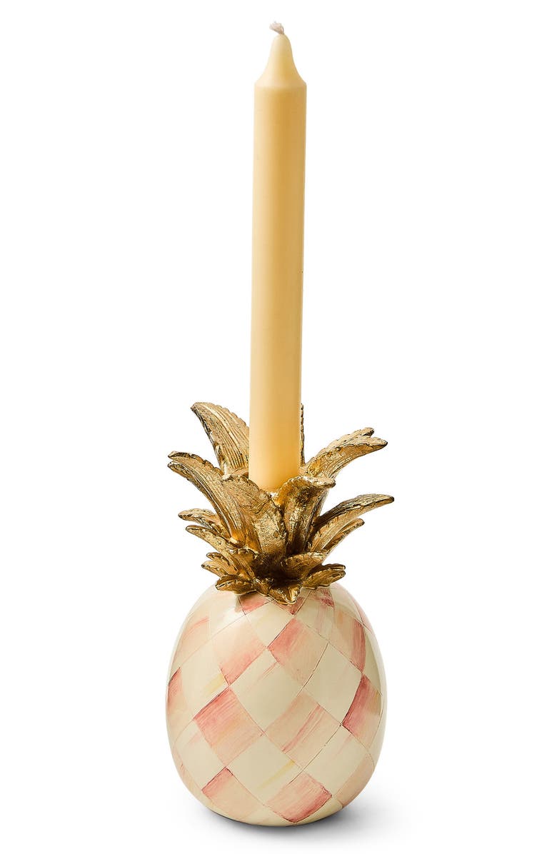 MACKENZIE CHILDS Rosy Pineapple Candleholder, Alternate, color, Rosy