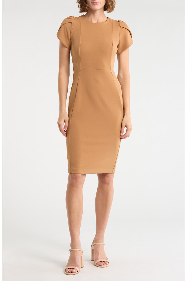 calvin klein women's tulip short sleeve scuba crepe mini dress Calvin Klein Women's Tulip Short Sleeve Scuba Crepe Mini Dress, Cherry Blossom Multi, 6 at Amazon Women's Clothing store