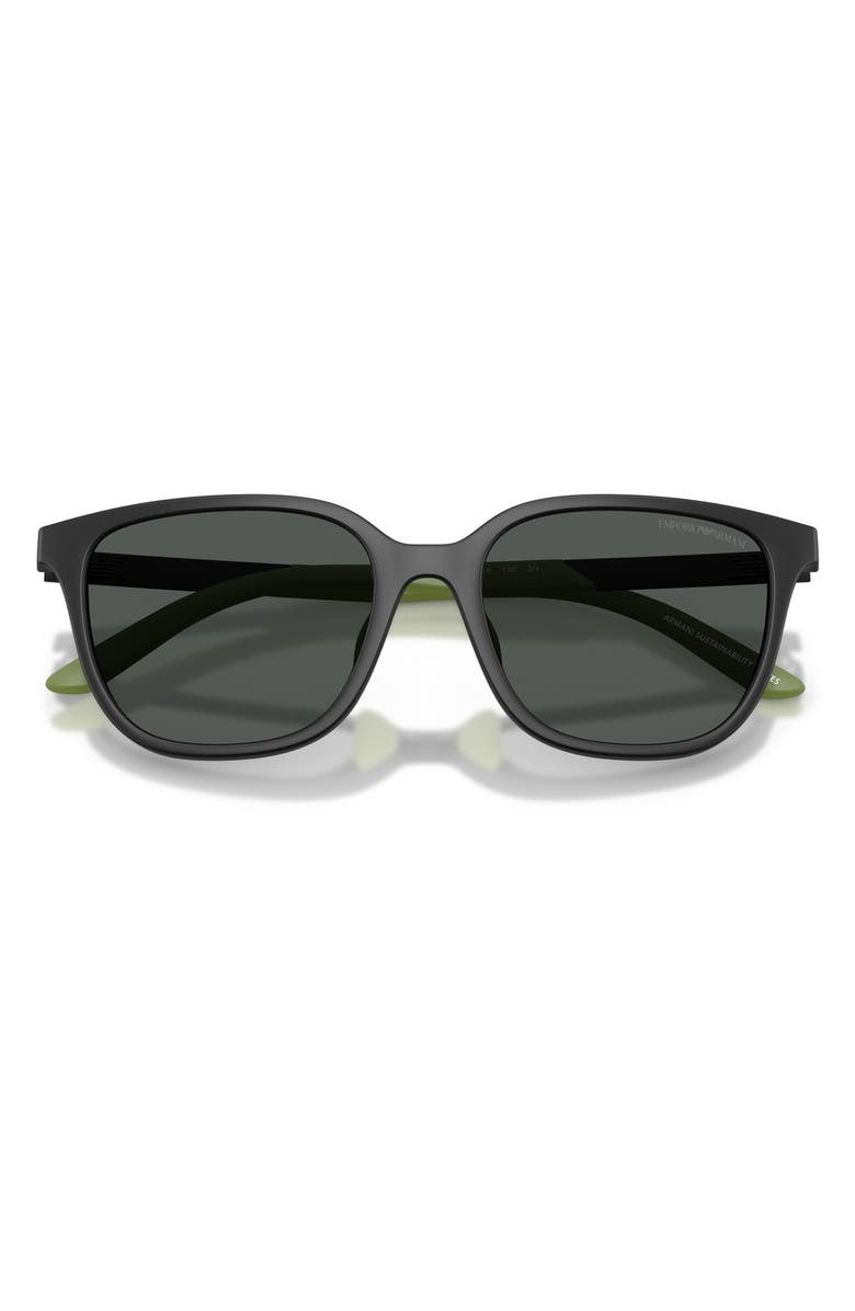 Emporio Armani 49mm Pillow Sunglasses, Alternate, color, Matte Black / Dark Grey