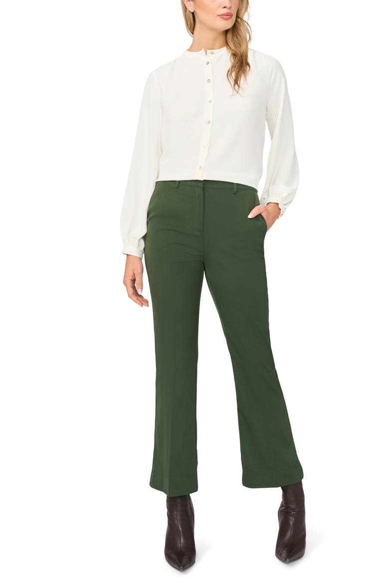 Tailored High Waist Ankle Flare Leg Pants, Alternate, color, MIDNIGHT SAGE