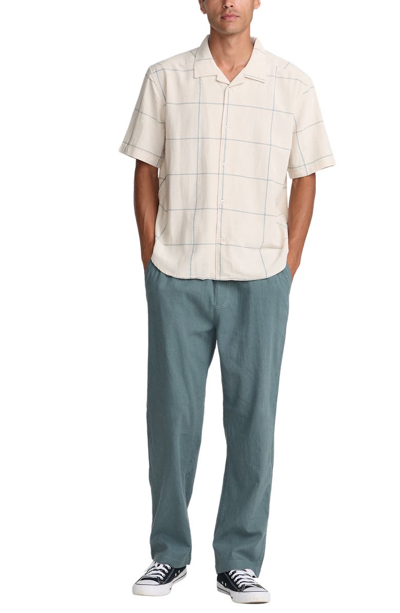 RVCA Vacancy Plaid Camp Shirt, Alternate, color, Ceramic