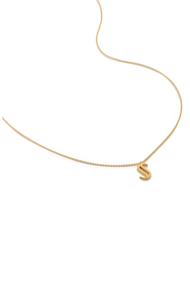 Initial Pendant Necklace, Main, color, 18CT GOLD VERMEIL/ SS- S