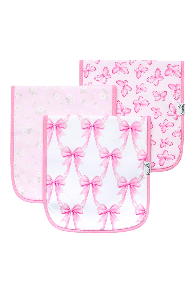 Bow My Gosh Assorted 3-Pack Burp Cloths, Alternate, color, BOW MY GOSH