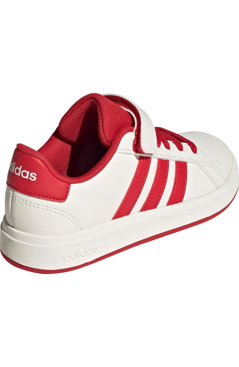 adidas Kids' Grand Court 2.0 Sneaker, Alternate, color, Off White/ Red/ Black