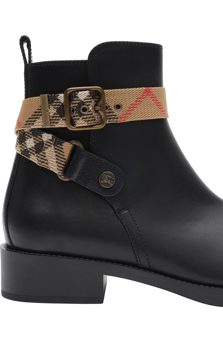 Burberry Huntley Belted Bootie, Alternate, color, Black