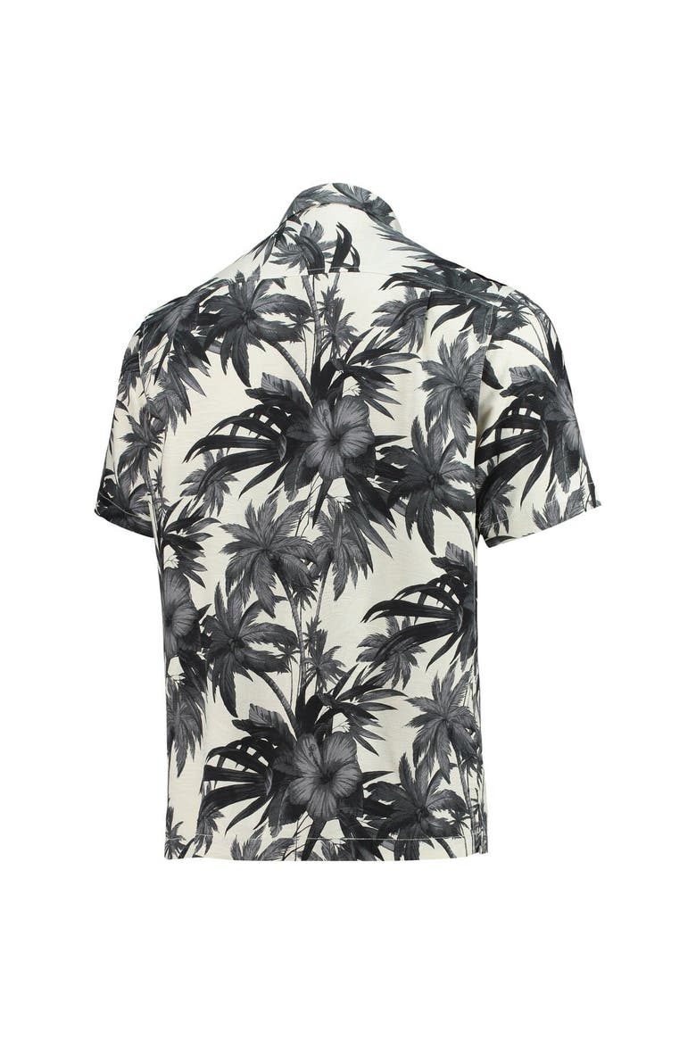 Men's Tommy Bahama Black/Gray Washington Commanders Sport Harbor Island Hibiscus Camp Button-Up Shirt, Alternate, color, Black