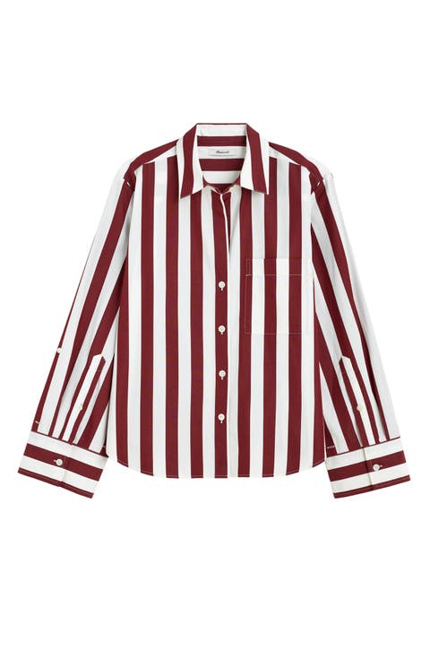 The Signature Cotton Poplin Y-Neck Shirt