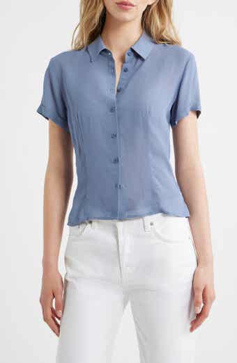 Corin Semi Sheer Button-Up Top