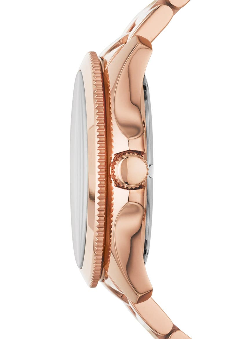 'Cecile' Multifunction Bracelet Watch, 40mm, Alternate, color, ROSE GOLD/ MINT