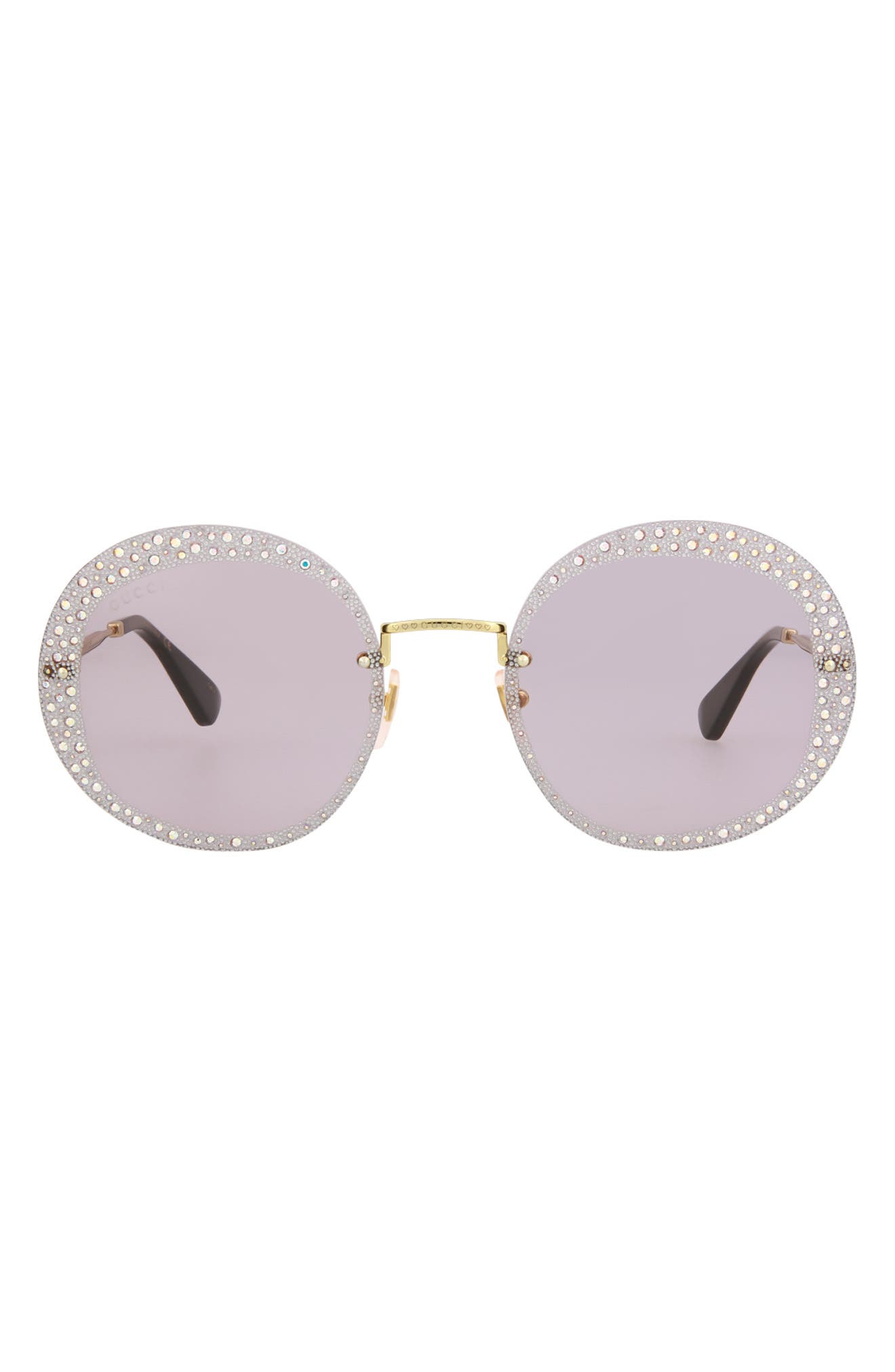 Gucci 61mm Round Sunglasses