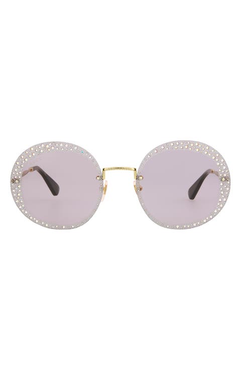 61mm Round Sunglasses