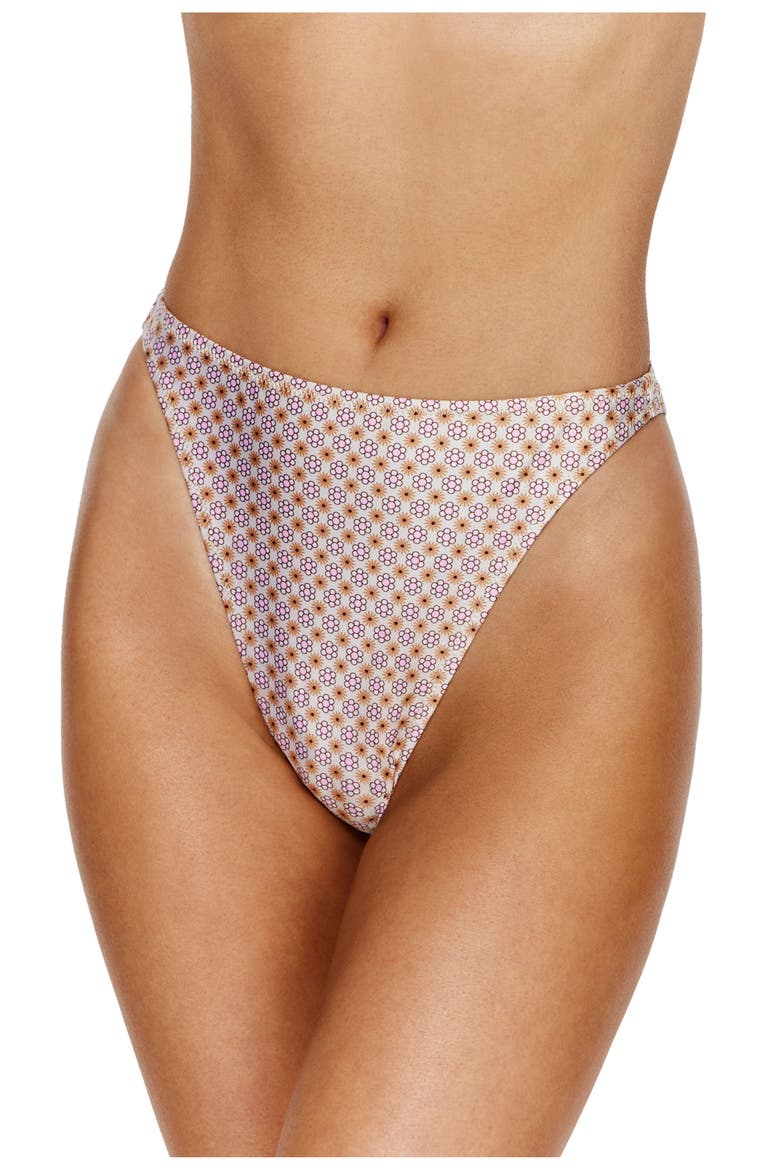 Vacation Mode High Waist Bikini Bottom, Alternate, color, Multi-Pastel