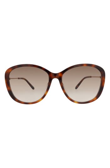 Chloé 59mm Square Gradient Sunglasses In Brown