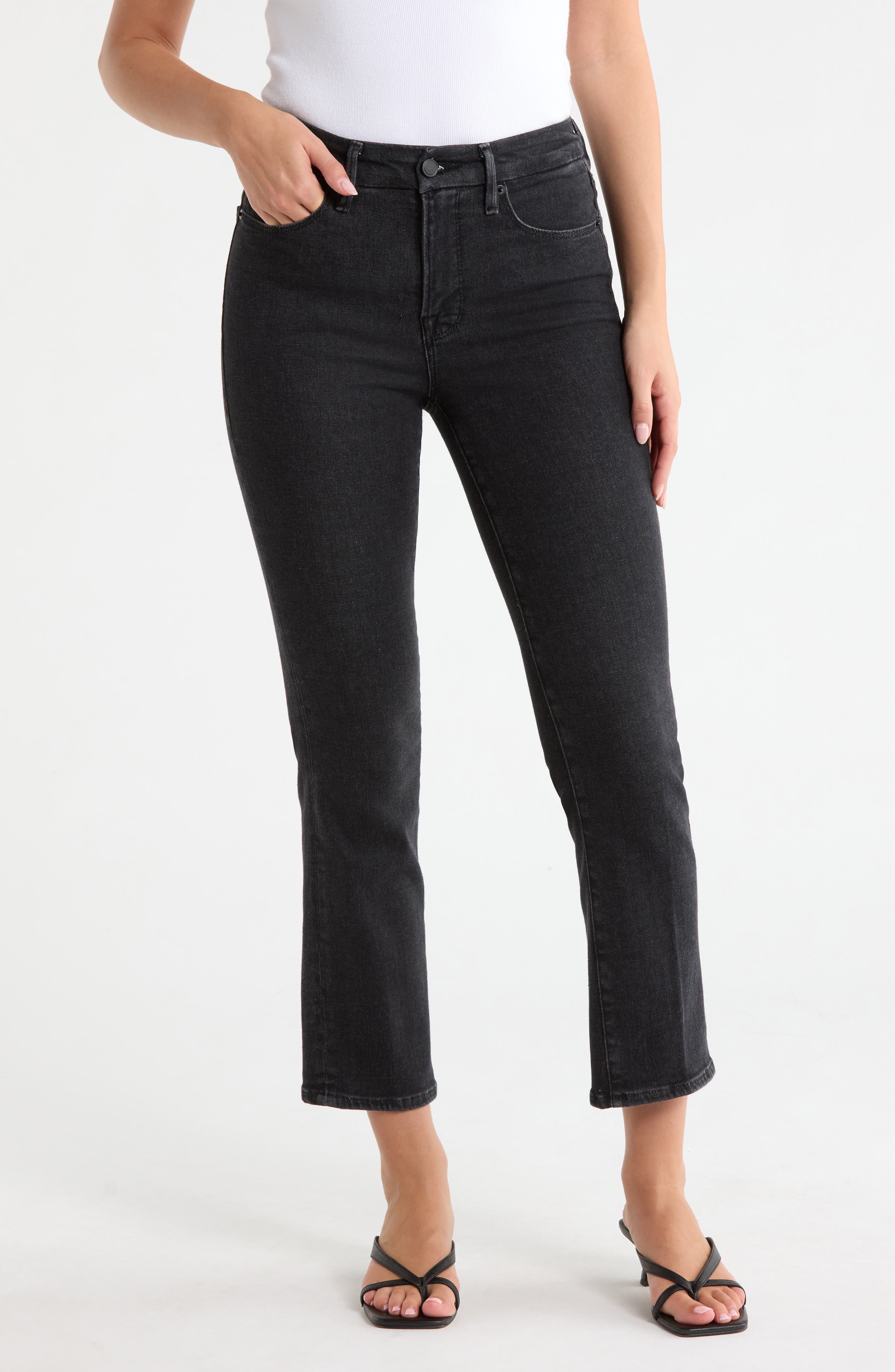 Good American Good Legs Ankle Straight Jeans