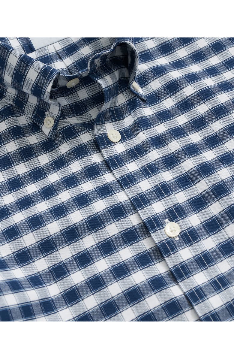 Brooks Brothers Non-Iron Check Cotton Stretch Oxford Cloth Button-Down Shirt, Alternate, color, 