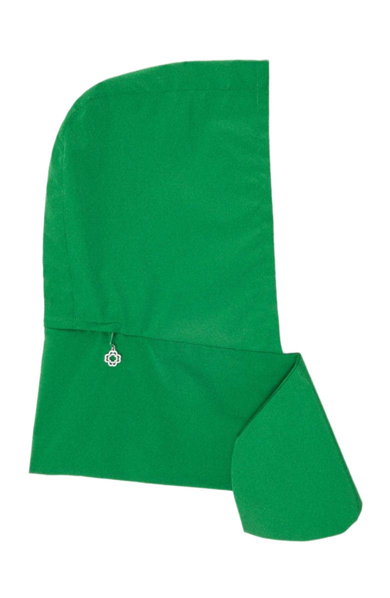 maje Tie-up waterproof hood, Alternate, color, Green