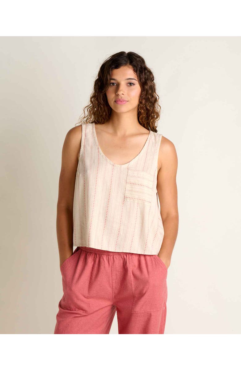 Toad & Co Taj Hemp Button Back Tank, Main, color, London Fog Dobby