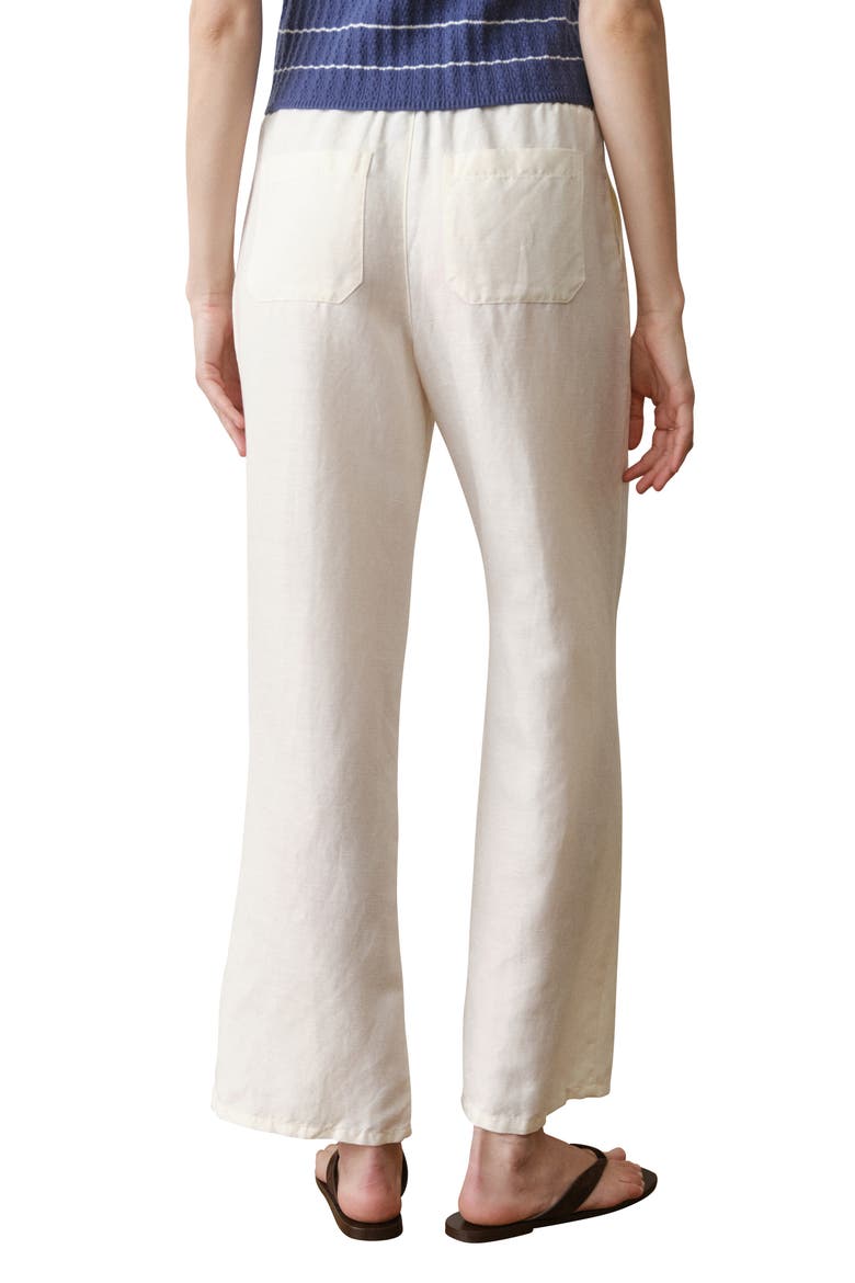 Drawstring Linen Blend Pants, Alternate, color, ANTIQUE WHITE