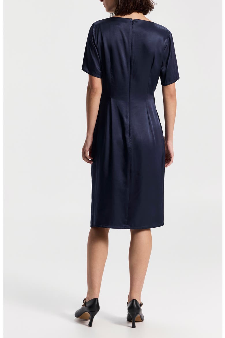 Knee-Length Satin Dress, Alternate, color, Blue