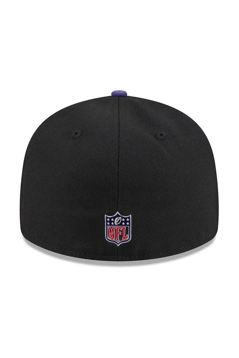 Men's New Era  Black/Purple Baltimore Ravens 2026 NFL Draft Pre-Curved 59FIFTY Fitted Hat, Alternate, color, Black
