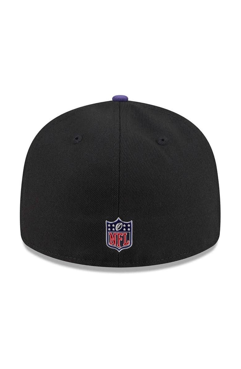 New Era Men's New Era Black/Purple Baltimore Ravens 2026 NFL Draft Pre-Curved 59FIFTY Fitted Hat, Alternate, color, Black