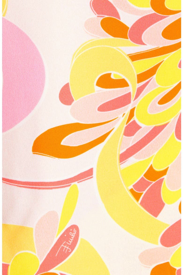 Lily Print Bikini Bottoms, Alternate, color, CORAL YELLOW