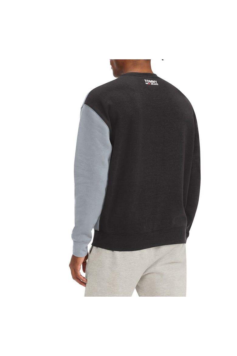 Men's Tommy Jeans Black/White Brooklyn Nets Keith Split Pullover Sweatshirt, Alternate, color, Black