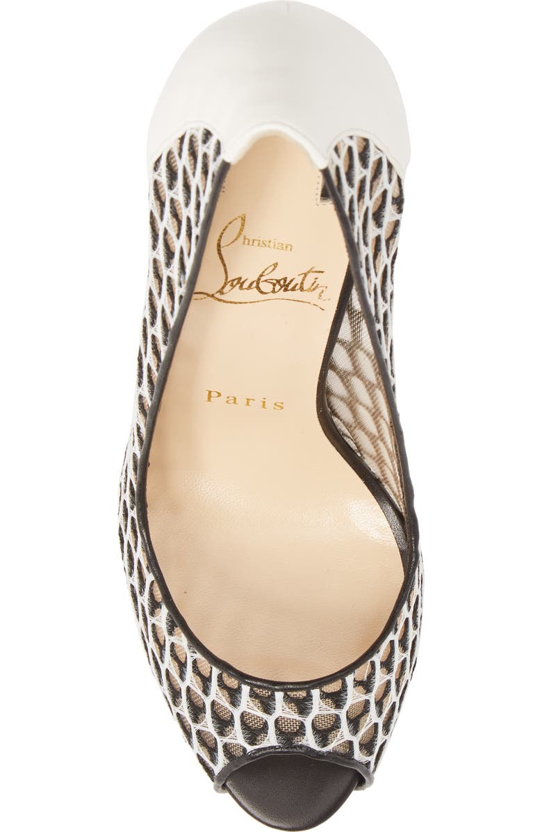 Christian Louboutin Very Lace Peep Toe Pump, Alternate, color,