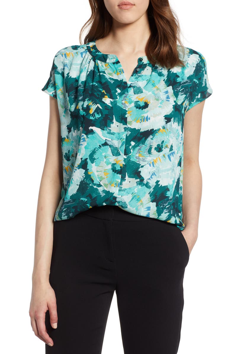 Halogen<sup>®</sup> Hidden Button Blouse, Main, color,