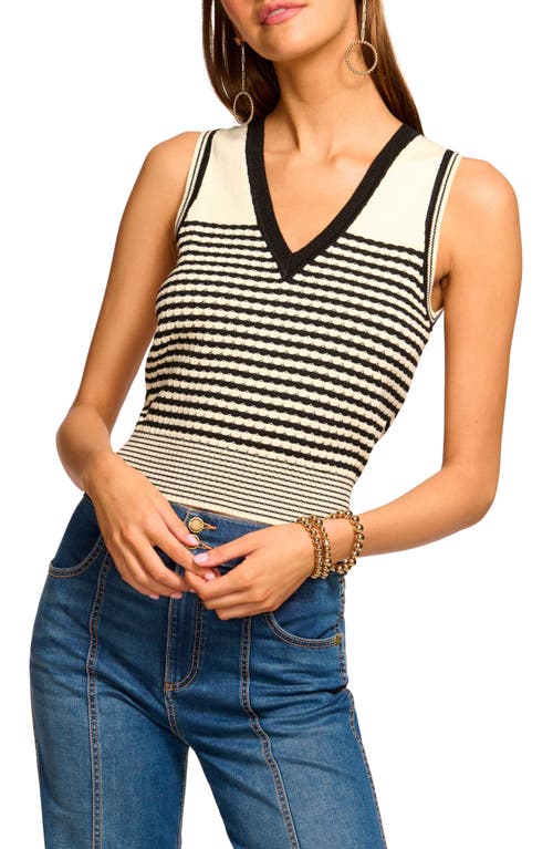 RAMY BROOK RAMY BROOK ELLE METALLIC STRIPE SWEATER VEST 