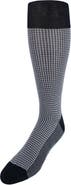 Trafalgar Doyle Houndstooth Design Mercerized Cotton Mid-Calf Socks