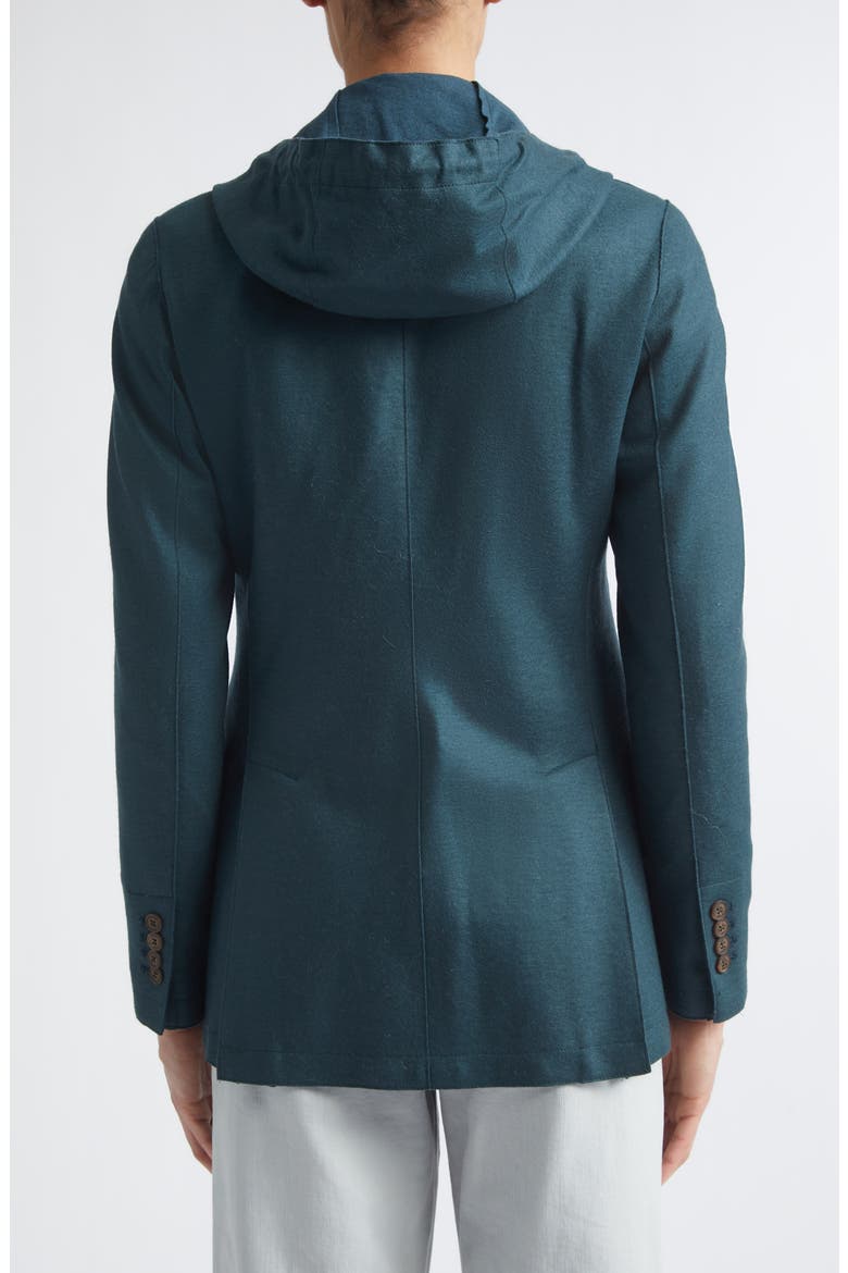 Raw Edge Wool Blend Jacket with Removable Hooded Dickey, Alternate, color, 178 DARK JADE