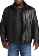 Remy Big & Tall Double-Collar Butterskin Leather Jacket