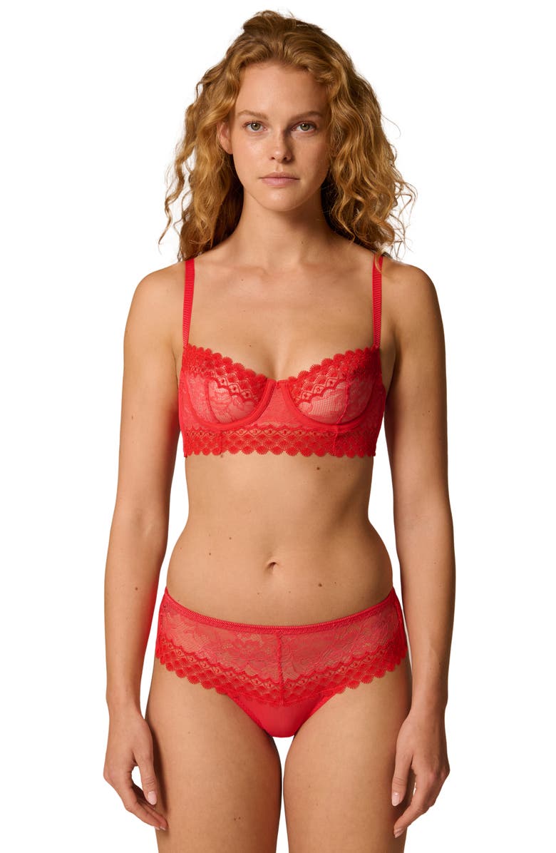 Simone Perele Radieuse Boyshorts, Alternate, color, Flamingo