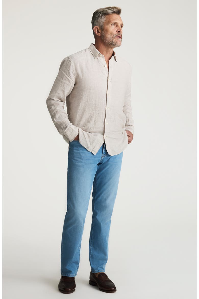 Linen Button-Up Shirt, Alternate, color, BEIGE