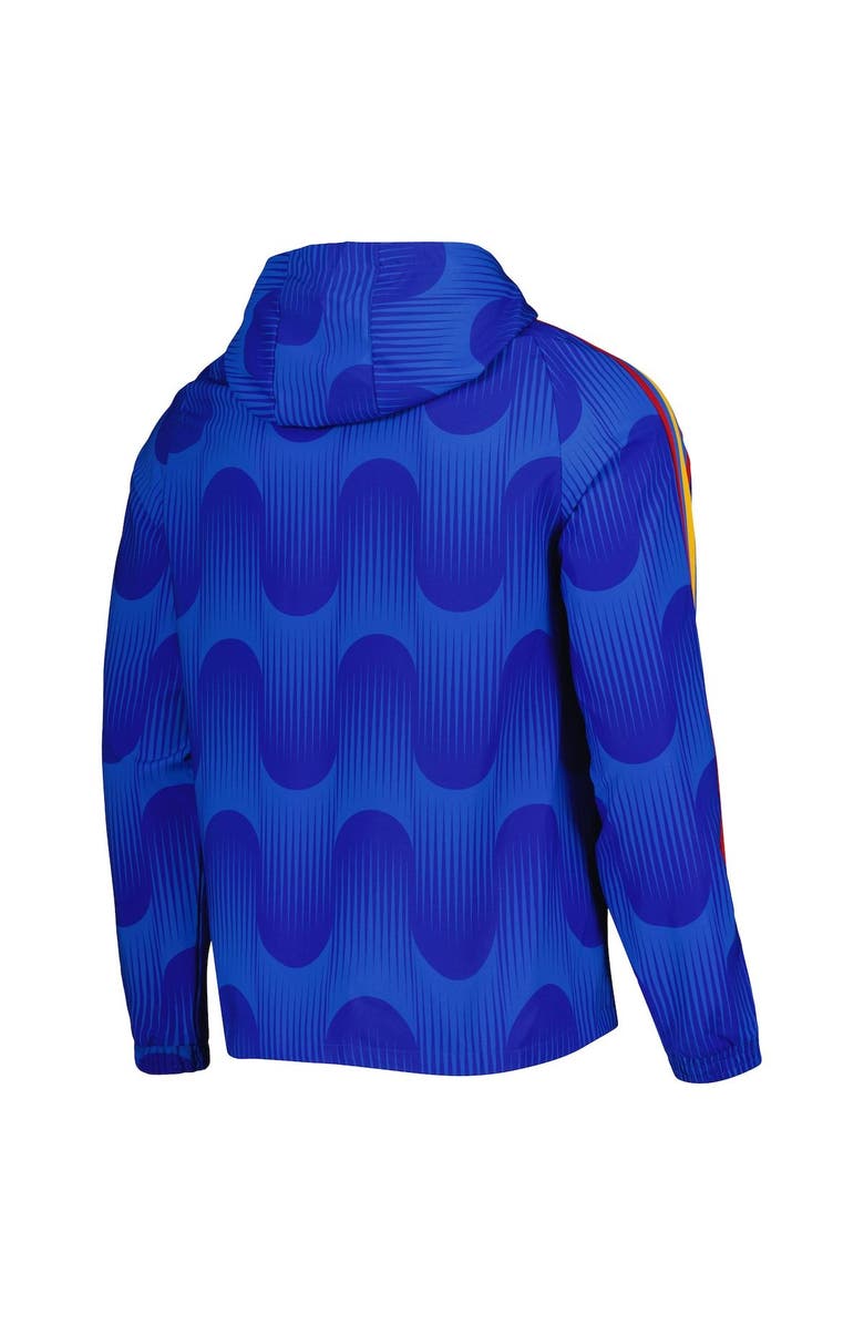 adidas Men's adidas Royal Spain National Team DNA Raglan Full-Zip Hoodie Windbreaker Jacket, Alternate, color, 