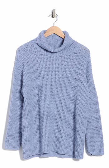 Eileen Fisher Organic Cotton Turtleneck Sweater In Gray
