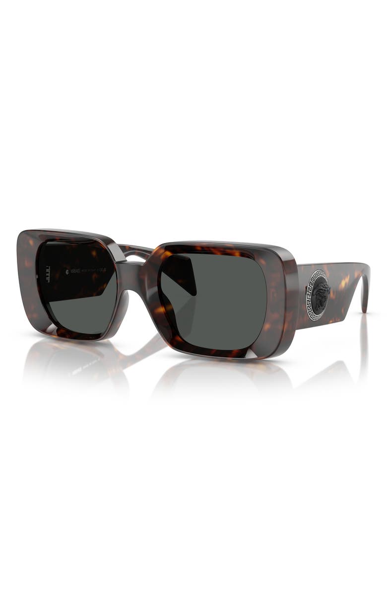 Versace 54mm Square Sunglasses, Alternate, color, Havana
