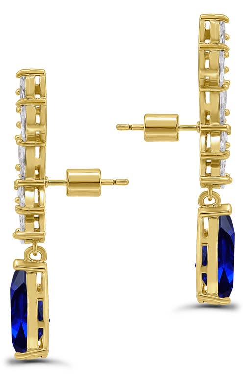 Christian Siriano Pear Cubic Zirconia Cluster Drop Earrings In Multi