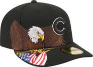 New Era Men's New Era Black Chicago Cubs Americana Bald Eagle Pre-Curved 59FIFTY Fitted Hat