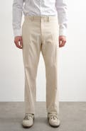 Topman Linen Blend Straight Leg Pants