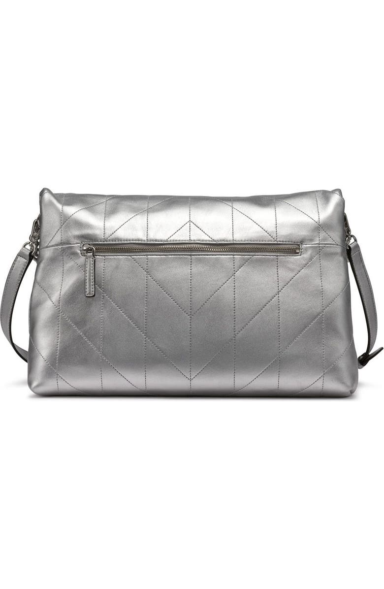 KARL LAGERFELD PARIS Lavande Large Crossbody, Alternate, color, Metallic Silver