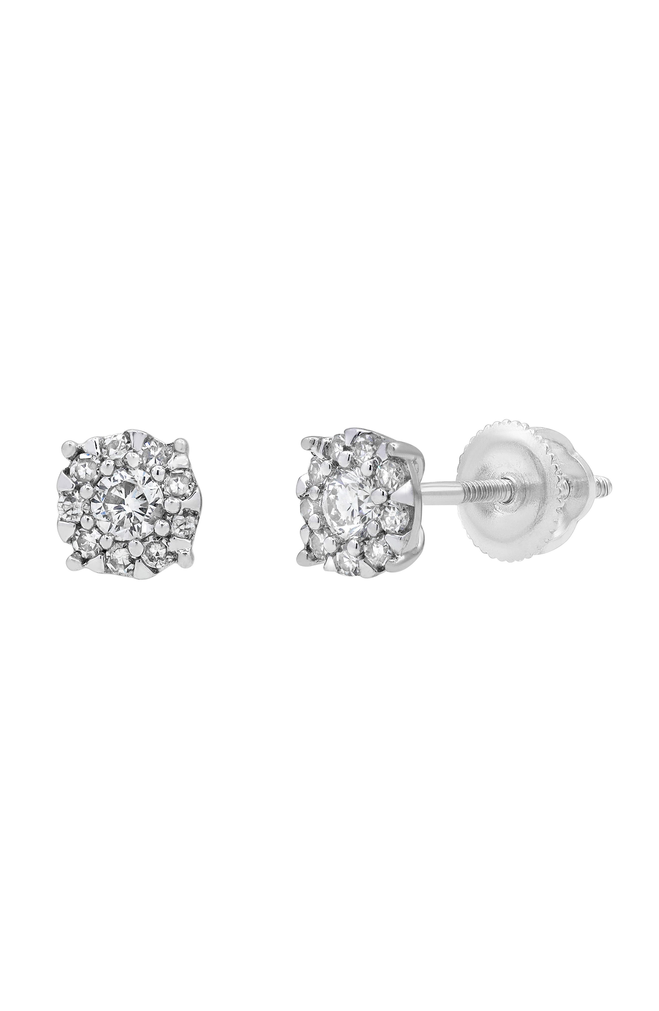 LuvMyJewelry Ether Diamond Stud Earrings