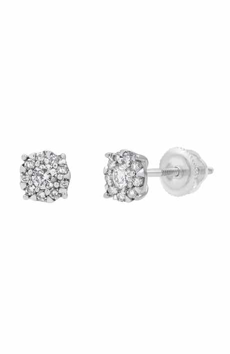 LuvMyJewelry Ether Diamond Stud Earrings