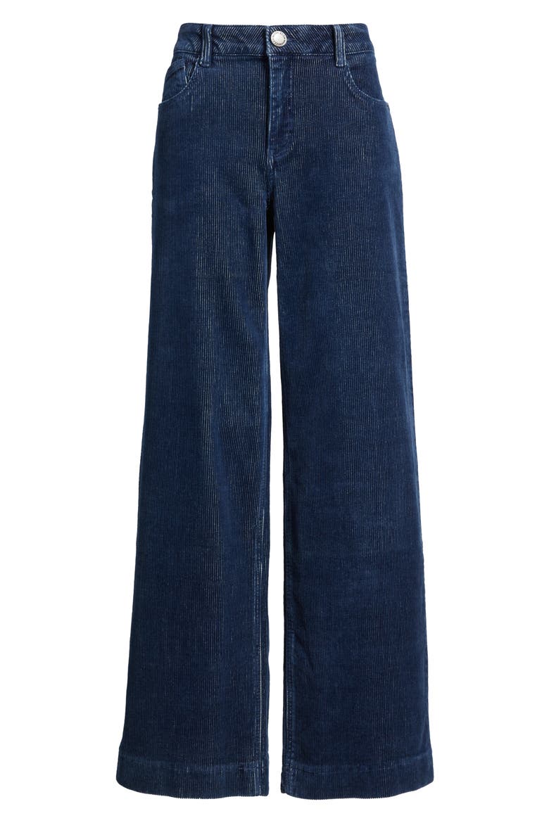 Sam High Waist Wide Leg Corduroy Pants, Alternate, color, WASHED EVENING BLUE